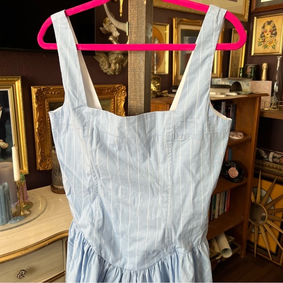 WEWOREWHAT Blue Corset Peplum Mini Dress Size 12 - Picture 5 of 12